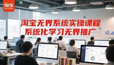 淘宝无界系统实操课程，系统化学习无界推广-叮当猫聊项目