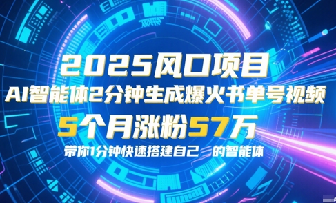 AI智能体2分钟一键生成爆火书单号原创视频，5个月涨粉57w，带你零代码1分钟搭建智能体-叮当猫聊项目
