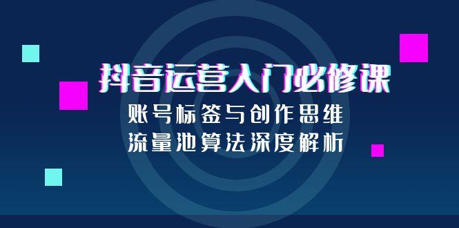 抖音运营入门必修课，账号标签与创作思维，流量池算法深度解析-叮当猫聊项目