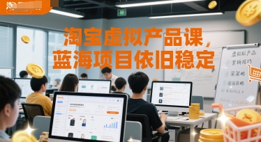 淘宝虚拟产品课，蓝海项目依旧稳定-叮当猫聊项目