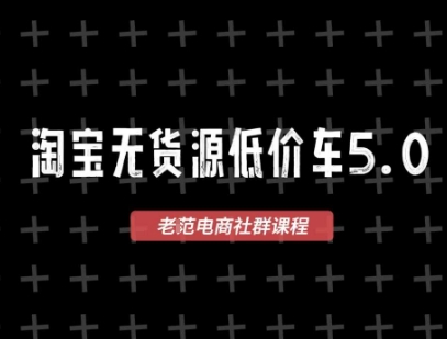 淘宝无货源2025VIP教程，​最新的淘宝无货源课程，1688代发，蓝海选品，零成本创业首选-叮当猫聊项目