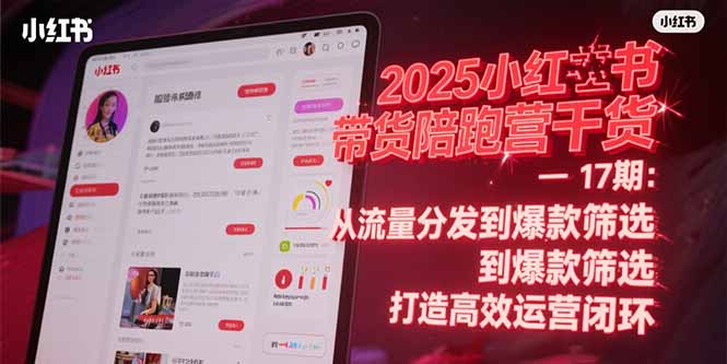 2025小红书带货陪跑营干货-17期：从流量分发到爆款筛选 打造高效运营闭环-叮当猫聊项目