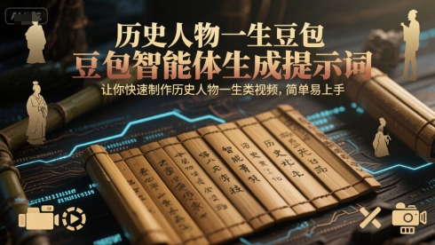历史人物一生豆包智能体生成提示词，让你快速制作历史人物一生类视频，简单易上手-叮当猫聊项目