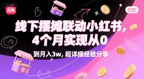 线下摆摊联动小红书，4 个月实现从 0 到月入3w，超详细经验分享-叮当猫聊项目