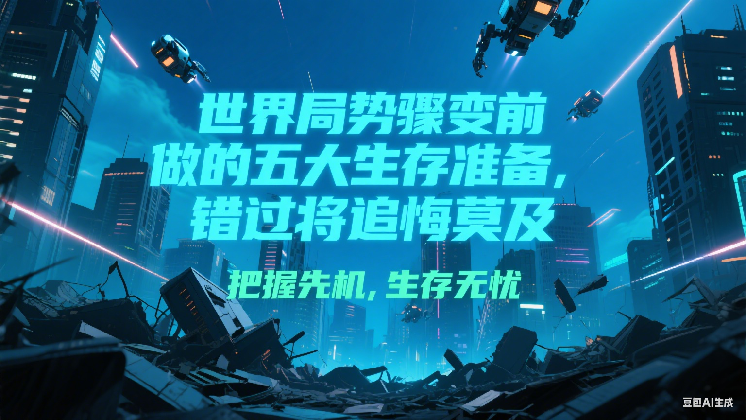 付费文章《世界局势骤变前必做的五大生存准备，错过将追悔莫及》-叮当猫聊项目
