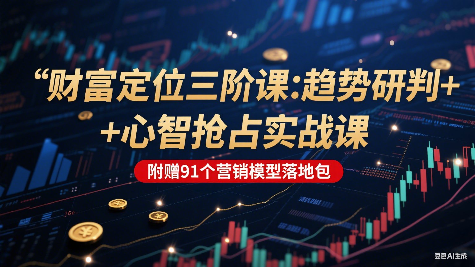 财富定位三阶：趋势研判 + 心智抢占实战课，附赠91个营销模型落地包-叮当猫聊项目