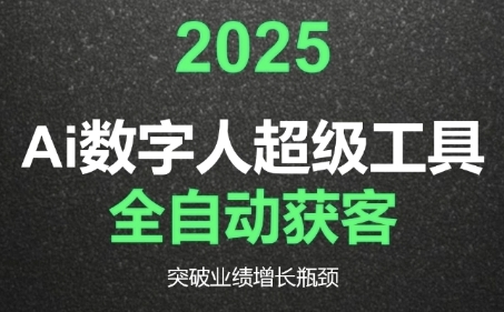2025Ai数字人工具自动获客，教你借AI重塑获客流程，突破业绩增长瓶颈-叮当猫聊项目