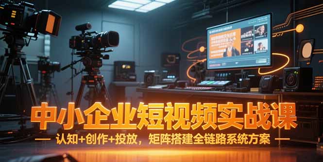 中小企业短视频实战课，认知+创作+投放，矩阵搭建全链路系统方案-叮当猫聊项目