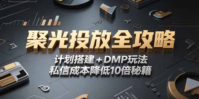 2025小红书聚光投放全攻略，计划搭建+DMP玩法，私信成本降低10倍秘籍-叮当猫聊项目