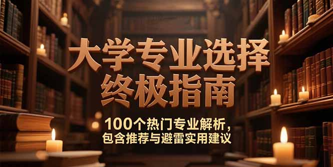 付费文：大学专业选择终极指南,100个热门专业解析,包含推荐与避雷实用建议-叮当猫聊项目