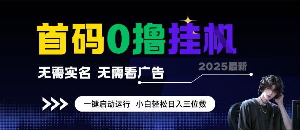 首码0撸全自动挂G项目，无需实名无需看广告，小白轻松日入3位数，多号短阵收益无上限【揭秘】-叮当猫聊项目