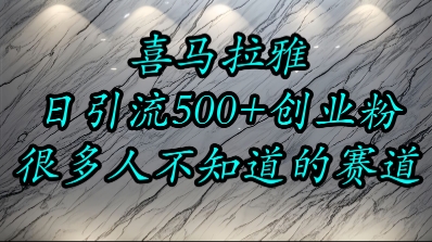 喜马拉雅，小而精的流量赛道，日进500+精准创业粉-叮当猫聊项目