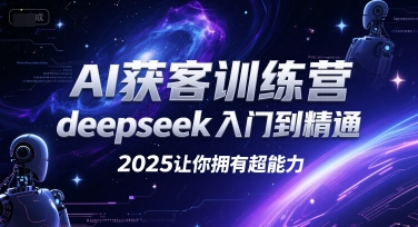 AI获客训练营，deepseek入门到精通，2025让你拥有超能力-叮当猫聊项目
