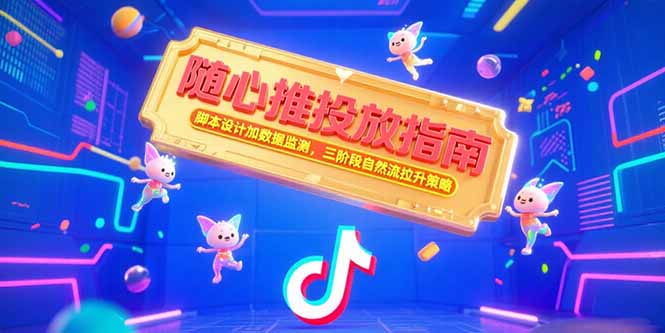 随心推投放指南，脚本设计加数据监测，三阶段自然流拉升策略-叮当猫聊项目