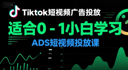 Tiktok短视频广告投放，适合0-1小白学习ADS短视频投放课-叮当猫聊项目