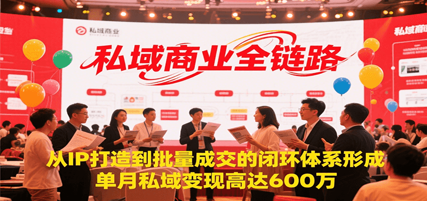 私域商业全链路，从IP打造到批量成交的闭环体系形成，单月私域变现600万-叮当猫聊项目