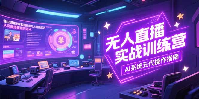 无人直播实操训练营，从设备搭建到话术，AI系统五代操作指南(7月更新-叮当猫聊项目