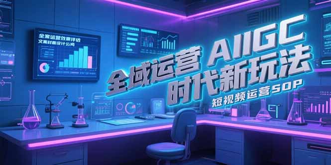 全域运营AIGC时代新玩法，文案封面设计公式，短视频运营SOP-叮当猫聊项目