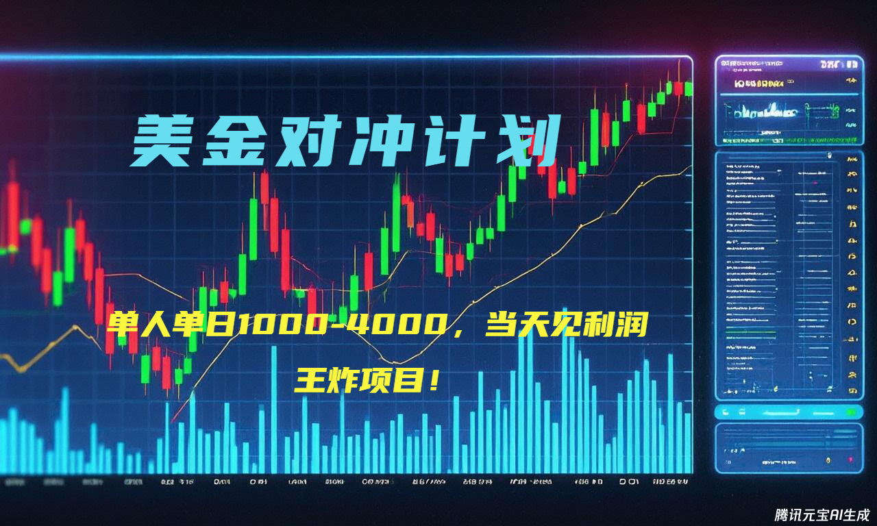 2025年最暴力项目“美金先登计划”最新最强对冲战法，每日实际收益1K-4K-叮当猫聊项目