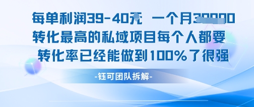 每单利润40一个月7k+转化最高的私域项目，每个人都要的产品转化率已经能做到100%-叮当猫聊项目