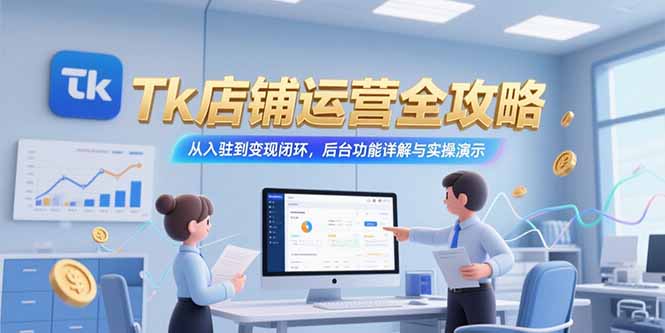 Tk店铺运营全攻略，从入驻到变现闭环，后台功能详解与实操演示-叮当猫聊项目