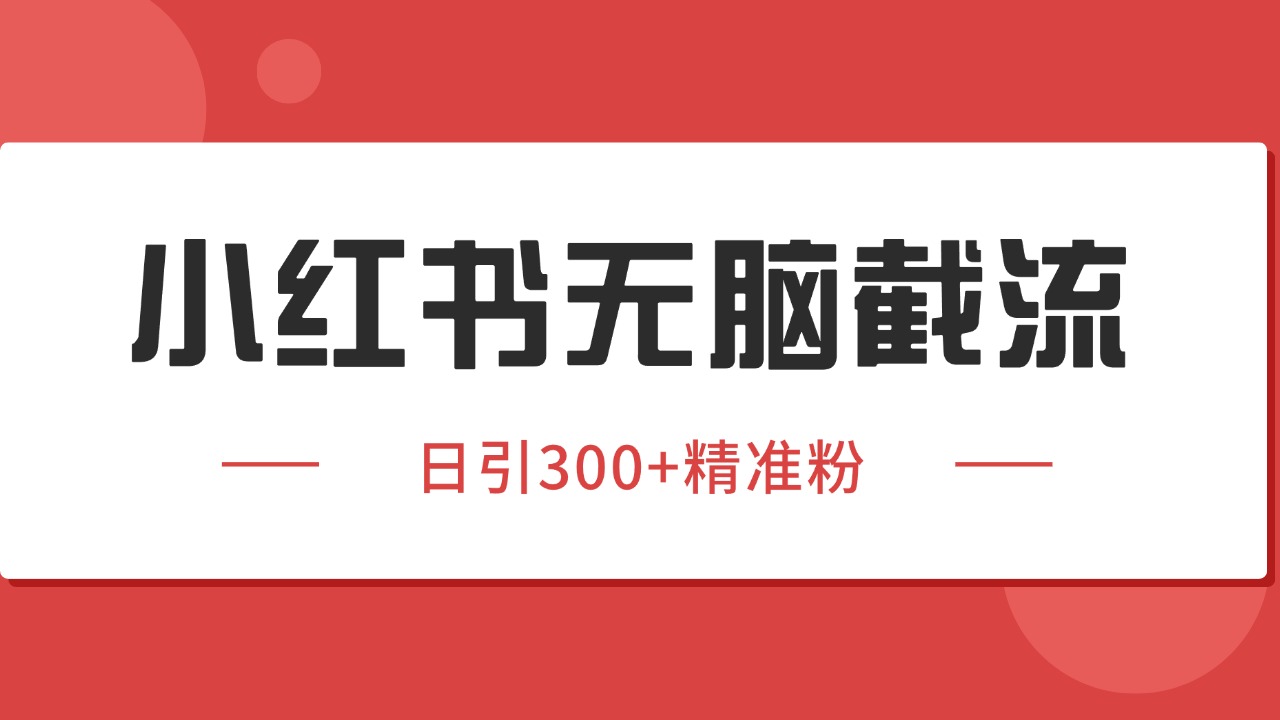 小红书截流同行客源，独家野路子获客玩法 日引200+暴力获客-叮当猫聊项目