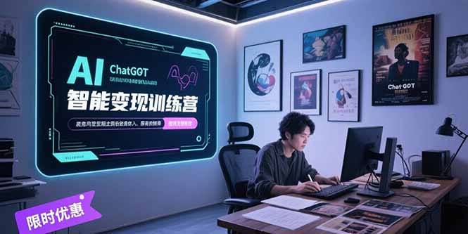 AI智能变现训练营，ChatGPT写作变现，电影解说制作，图文带货方法论-叮当猫聊项目