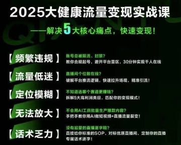 大健康流量全域新增长8.0，三月底线下课视频，大健康万亿蓝海，从类目突围到模式迭代-叮当猫聊项目